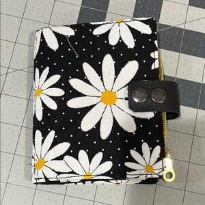 Floral Black and White cover planner and wallet passport size